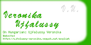 veronika ujfalussy business card